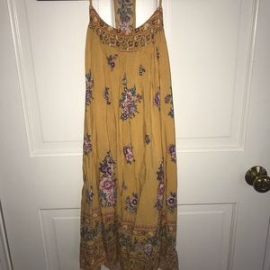 tassels n lace yellow floral dress